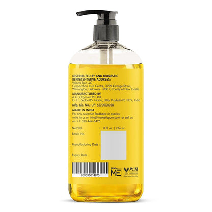 Majestic Pure 100% Pure and Natural Cold Pressed Vitamin E Oil - Hexane Free Hair Growth Oil for Eyelashes, Eyebrows, Skin, Body, Face, Nails & Scalp - 8 Fl Oz