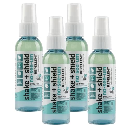Best Bee Brothers Shake + Shield No-See-Ums Gnat Spray – Non-Greasy Bug Spray Body Mist Made with Plant-Based Ingredients, 2 Oz. (4 Pack) - görsel 1