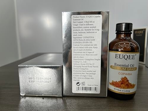 EUQEE Copaiba Essential Oil 118 ml Pure Copaiba Oil Essential Oil with Dropper for Diffusers, DIY Soap, Candle Making, Aromatherapy (4fl oz) - görsel 6
