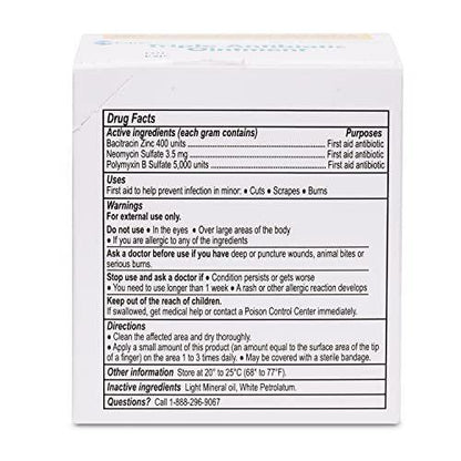 Globe Triple Antibiotic Ointment Single Packets (25 Count) - First Aid for Minor Cuts, Scratches, Burns - Prevents Infection - Active Ingredients Compare to Leading Brand - Travel Size 0.9g Each