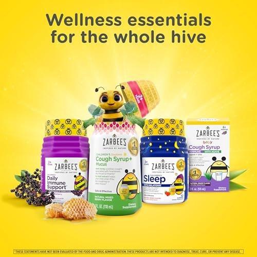Zarbee's Kids Immune Support, Vitamin C, D & Zinc Daily Immunity Vitamins for Children 4+ Years, Natural Tropical Fruit Flavor, 28 Chewable Tablets - görsel 3