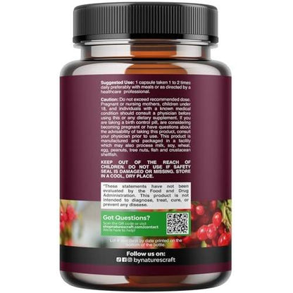 Advanced Kidney Support Supplement - Kidney Cleanse Detox & Repair Cranberry Extract Capsules with Uva Ursi, Stinging Nettle & Astragalus for Kidney Health - Urinary Tract Health - 60 Count