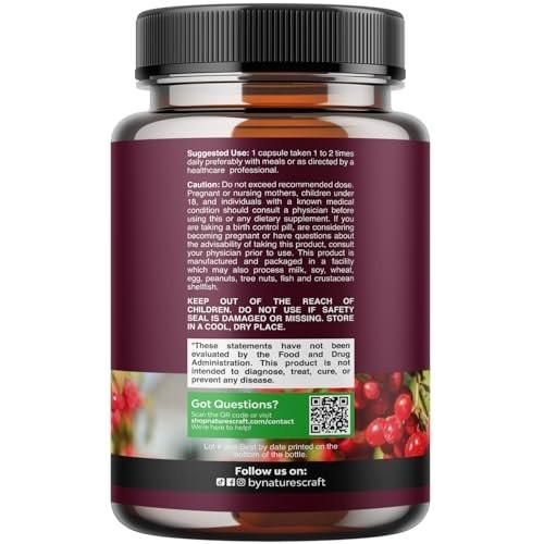Advanced Kidney Support Supplement - Kidney Cleanse Detox & Repair Cranberry Extract Capsules with Uva Ursi, Stinging Nettle & Astragalus for Kidney Health - Urinary Tract Health - 60 Count - görsel 16