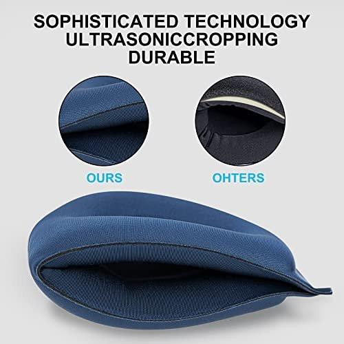 ALASKA BEAR 100% Blackout Sleep Mask – Most Comfortable Contoured Eye Cups & Nose Covering for Women & Men, 3D Pillowy Soft Light Blocking Eye Mask with Zero Pressure on Eyelids & Eyelashes, Earplugs Set, Blue - görsel 4