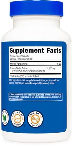 Nutricost Chanca Piedra Extract - Stone Breaker - 120 Tablets, 1800mg Per Serving, 60 Servings Per Bottle