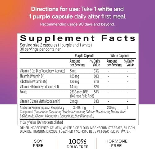 Amberen Perimenopause Supplement, 60 – Trusted Brand: Amberen is a well-known name in menopause support with – Image 15