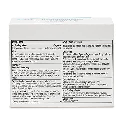 Globe Hydrocortisone 1% Maximum Strength Cream, 144 Count (0.9g Single Packets) - Anti-Itch Cream for Redness, Swelling, Itching, Rash, Bug Bites, Eczema, Hemorrhoids & More - görsel 4
