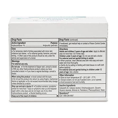 Globe Hydrocortisone 1% Maximum Strength Cream, 144 Count (0.9g Single Packets) - Anti-Itch Cream for Redness, Swelling, Itching, Rash, Bug Bites, Eczema, Hemorrhoids & More
