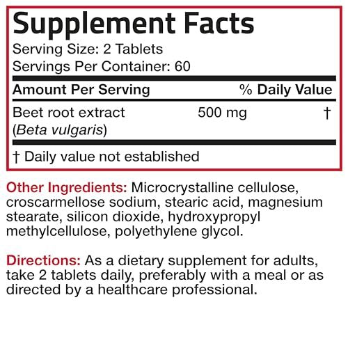 Bronson Beet Root Extra Strength, Non-GMO, – Boosts Stamina and Energy: Improved circulation can lead to better – Image 5