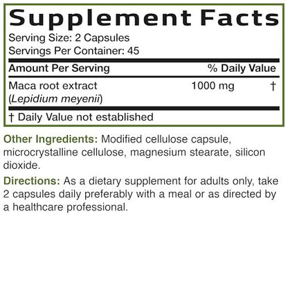 Bronson Maca Root Extra Lepidium Meyenii, Non-GMO, 250 Vegetarian Capsules