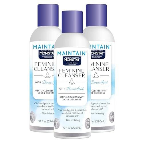 Monistat Boric Acid Feminine Wash, Fragrance-Free Intimate Wash for Women with Gentle pH-Balanced Formula, 10 Fl Oz, Pack of 3 - görsel 1