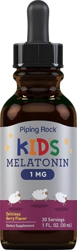 Piping Rock Kids Melatonin Liquid 1 fl oz | 1mg | Pack of 3 Bottles | Berry Flavor Drops | Non-GMO, Gluten Free Supplement - görsel 6