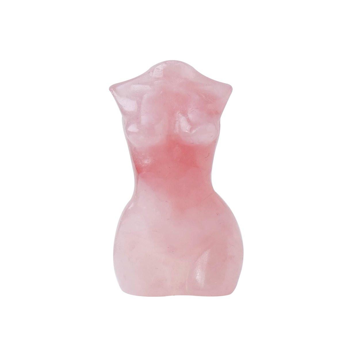 Apengshi Natural Rose Quartz Goddess Image Hand-Carved Female Model Collect Sculpture Crafts Healing Crystal Meditation Yoga Balancing Chakras Reiki Statue Pocket-Sized Home Ornaments Spiritual Gifts - görsel 7