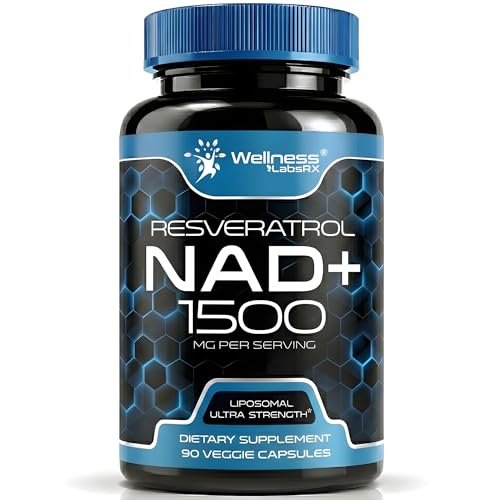 Wellness LABSRX Liposomal NAD Supplement, 1500mg - NAD Resveratrol Supplement for Women and Men, NAD+ Support Cellular Health, Energy & Anti Aging - 90 Count - görsel 2