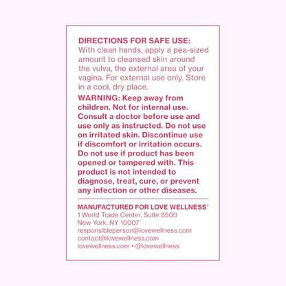 Love Wellness Comfy Cream Vulva & Vaginal Moisturizer - 1.01 oz
