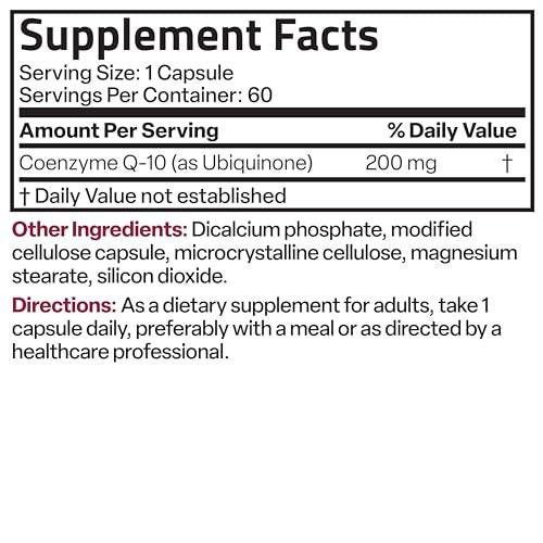 Bronson CoQ10 200 MG High Potency Cellular Energy Production, 60 Vegetarian Capsules - görsel 10