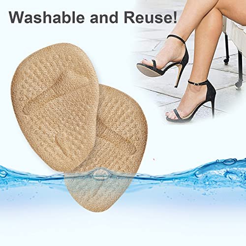 Ball of Foot Cushions, Metatarsal Pads Women, Forefoot Pads Stop Feet from Sliding Forward, Non-Slip Weight Shifting Comfort Insoles Inserts Pad for High Heel Shoes, Metatarsalgia Pain Relief（4 Pairs - görsel 6