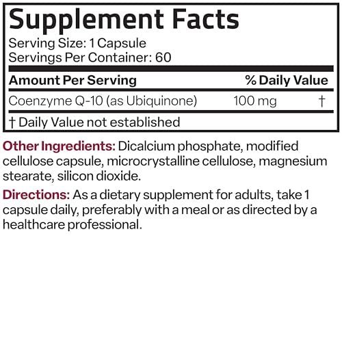 Bronson CoQ10 100 MG High Potency Cellular Energy Production, 60 Vegetarian Capsules - görsel 10