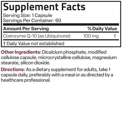 Bronson CoQ10 100 MG High Potency Cellular Energy Production, 60 Vegetarian Capsules