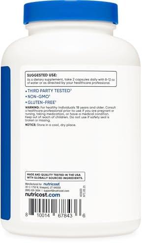 Nutricost EAA Capsules 1200mg, 240 Capsules - Essential Amino Acids, 120 Servings - Non-GMO, Gluten Free & Vegan