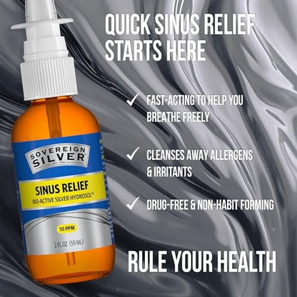Sovereign Silver Sinus Relief Nasal Spray, – Gentle Cleansing: Helps remove mucus, allergens, and irritants from – Image 10