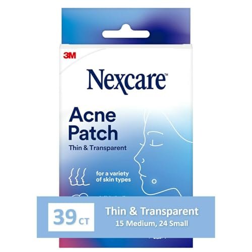 Nexcare Thin and Transparent Acne Patch, Skin Cover Absorbs Pus and Oil from Clogged Pores, made with hydrocolloid, tab allows for easy removal from liner - 39 Pimple Patches - görsel 16