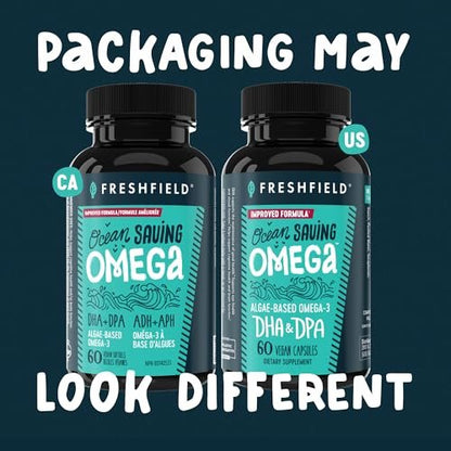 Freshfield Vegan Omega 3, Algae (Algal) Oil, – Carrageenan-Free Formula: Unlike many softgel supplements, our – Image 3