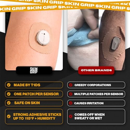Skin Grip Adhesive Patches Compatible with Dexcom G7 & Stelo CGM with Cutout – Waterproof & Sweatproof Cover for Continuous Glucose Monitor Sensor, Stays Secure for 10-15 Days – 20 Pack, Tan - görsel 6