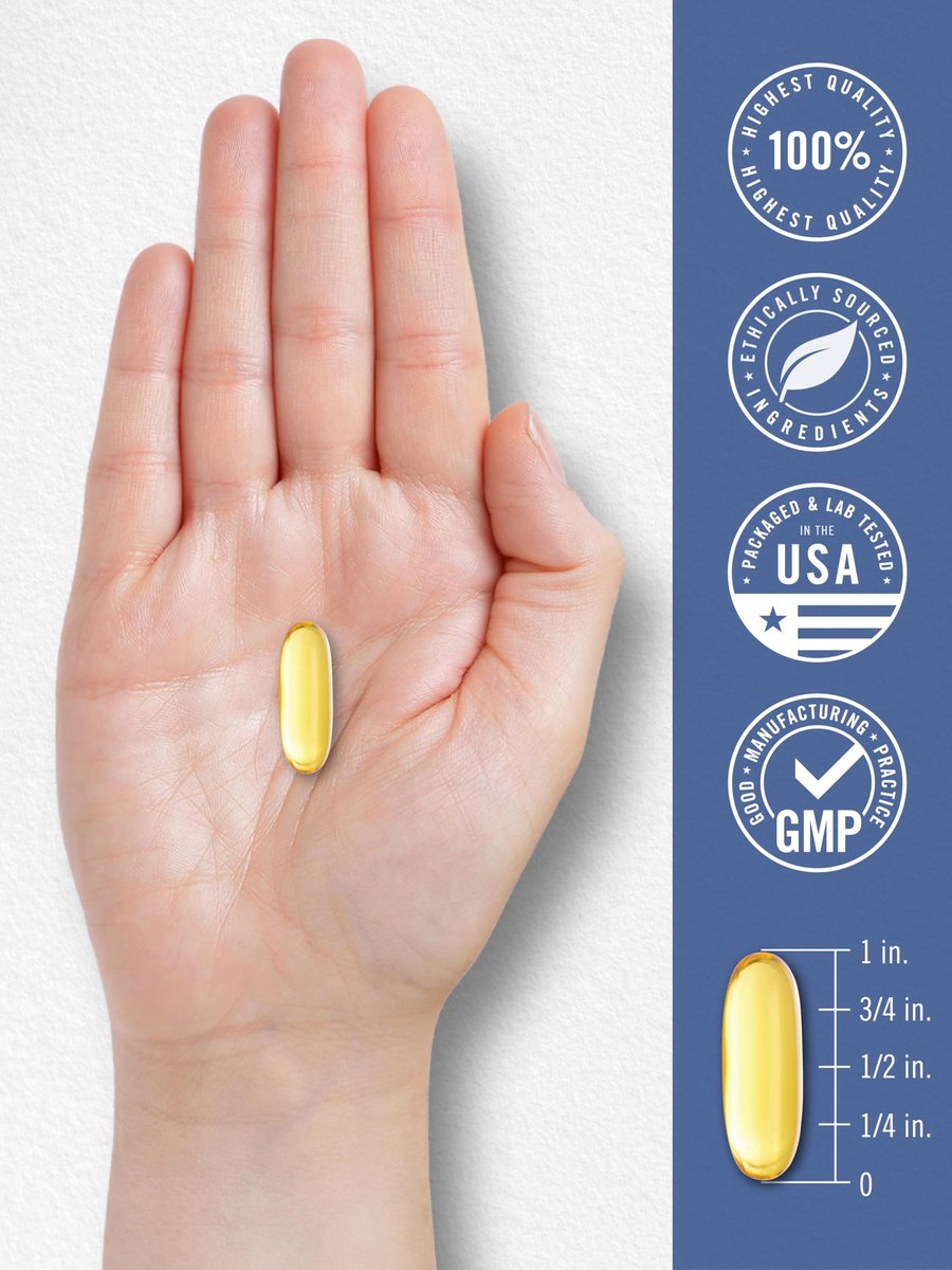 Carlyle Fish Oil 2000mg | 600mg Omega 3 Supplement for Men & Women | 90 Odorless Softgels | Lemon Flavored | Non-GMO and Gluten Free - görsel 9