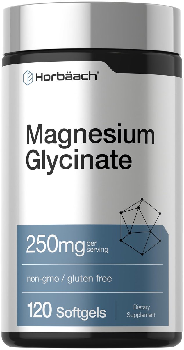 Horbäach Magnesium Glycinate | 250mg | 120 Softgels | Non-GMO and Gluten Free Supplement - görsel 2