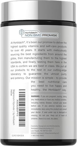 Horbäach Magnesium Glycinate | 250mg | 120 Softgels | Non-GMO and Gluten Free Supplement - görsel 5