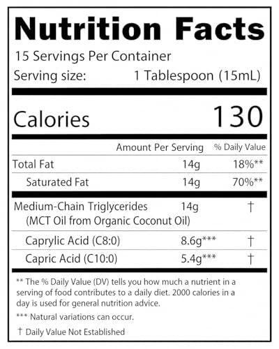 Kate Naturals MCT Oil for Coffee & Keto (16oz) USDA Certified Organic MCT Oil Liquid with only C8 & C10. Odorless Fuel for Body & Mind. No Aftertaste - görsel 4