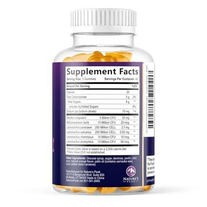 Probiotic Gummies - 6 Premium Probiotic Strains - Daily Gut Health Pro Biotic Gummy Supplement for Women, Men & Teens, Natural Digestive Health Support, “Good” Gut & Immune Support - 120 Gummies