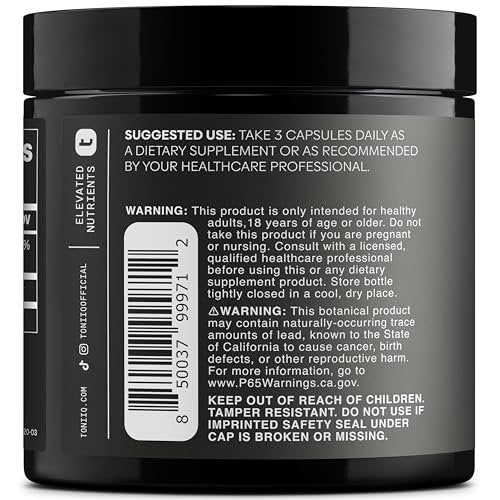 Toniiq 1500mg Ultra High Purity Ca AKG Supplement - 99%+ Highly Purified and Bioavailable Calcium Alpha-Ketoglutarate - Calcium AKG Longevity Supplement - 120 Ca-AKG Vegetarian Capsules - görsel 8