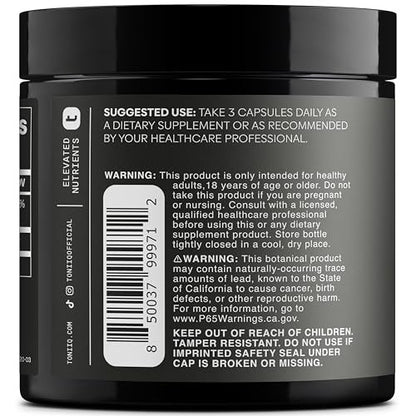 Toniiq 1500mg Ultra High Purity Ca AKG Supplement - 99%+ Highly Purified and Bioavailable Calcium Alpha-Ketoglutarate - Calcium AKG Longevity Supplement - 120 Ca-AKG Vegetarian Capsules