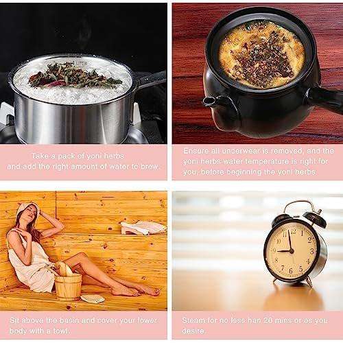 Yoni Herbs for Women Cleansing - Ph Balance and Rejuvenate for Women, 100% Natural V Steaming Herbs, Organic Herbal Blend, 7 Filter Bags Vaginal Herbs, 3.17oz - görsel 2