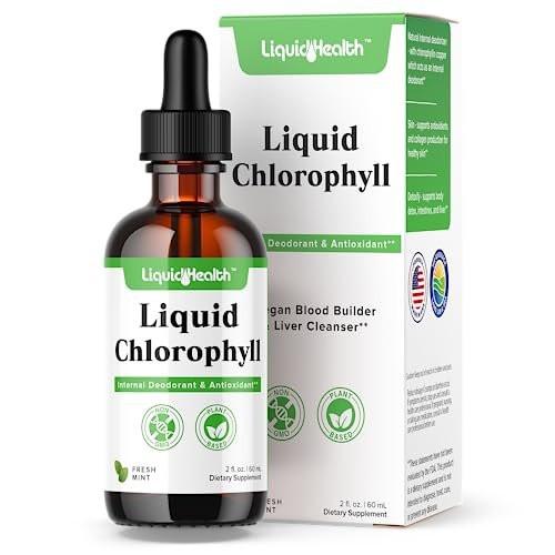 LIQUIDHEALTH Liquid Chlorophyll Drops - Internal Deodorizer, Liver Detox, Immune Support, Promote Collagen for Hair & Skin, Stop Bad Breath, Reduce Appetite - Made in the USA, Vegan, Non-GMO (2 oz) - görsel 2