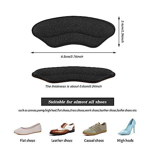 Heel Pads for Shoes that are Too Big - 4 Pairs Foamed Cotton Heel Cushions for Pain Relief & Tighter Fit - Heel Grips for Men Women's Shoes (Pale Apricot) - görsel 5