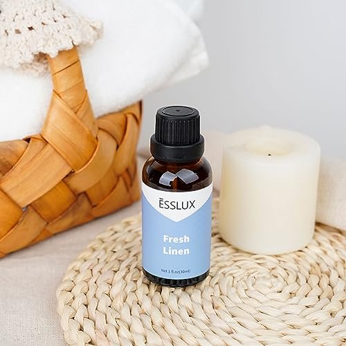 Fresh Linen Fragrance Oil - ESSLUX Aromatherapy Essential Clean Scented Oils for Diffuser, Massage, Soap, Candle Making Scents, Perfume, Home Fragrance, 30 ml - görsel 9