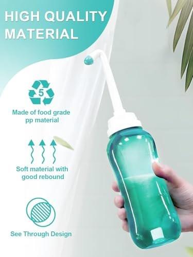 Peri Bottle for Postpartum Travel Bidet - Perineal Care, Portable Travel Squeeze Bottle Bidet for Women Personal Hygiene Cleaning, 2 Tubes for Baby Mom After Birth Cleansing and Recovery 16.9OZ (Green) - görsel 2