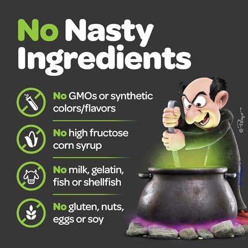 The Smurfs Nootropic Gummies for Kids with Vitamin B12 & L-Theanine | Laser Focus Gummy for Focus and Memory Supplements | Made with Real Fruit in a Smurf Berry | Doctor Developed | 60 Vegan Gummies - görsel 9