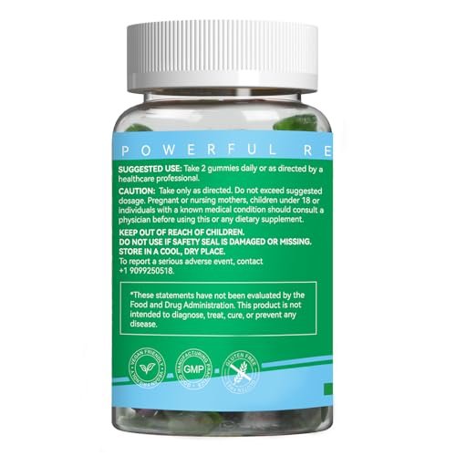 Sugar Free Chlorophyll Gummies, Vitamin B12 Zinc - Natural Deodorant*, Supports Healthy Skin & Body Detox*, Immune & Digestion Support, Chewable Chlorophyll Supplement for Women - 60 Count - görsel 8