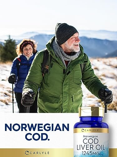 Carlyle Norwegian Cod Liver Oil | with EPA & DHA | 1245mg | 150 Softgels | Liquid Capsules | Non-GMO & Gluten Free Supplement - görsel 14