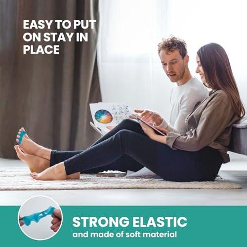 Welnove Silicone Toe Separators for Correct Bunion - 8 Pack Toe Spacers for Feet Men - Hammertoe Straighteners for Women, Yoga Practice, Foot Alignment FSA or HSA Eligible - görsel 10