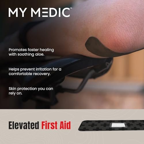 My Medic SuperSkin Bandages, 20-Pack Adhesive Bandages with Soothing Aloe, Latex-Free, 5X Stronger, 1" x 3" Flexible Fabric Bandages for First Aid and Skin Protection - görsel 1