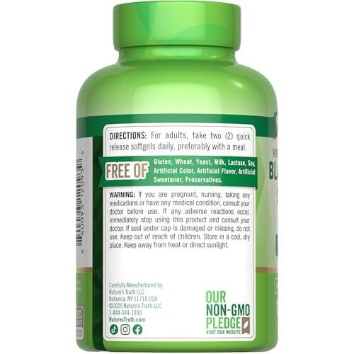 Nature's Truth Black Seed Oil Pills | 2,000mg | 120 Softgels | Virgin Cold Pressed Cumin | Non-GMO and Gluten Free Supplement - görsel 7