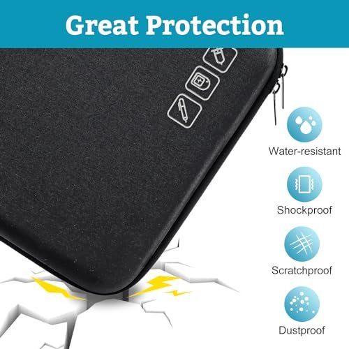 ProCase Diabetic Supplies Hard Travel Case, Diabetes Storage Bag for Glucose Meter, Insulin Pen, Blood Sugar Test Strips, Syringe, Needles and More Kits, Diabetic Care Kits Organizer Holder -Black - görsel 13