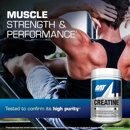 GAT SPORT Creatine Monohydrate Powder, 150 Grams, Strength, Brain Health, GLP1 Support Anti-oxidant, Endurance, for Men & Women, 1 Month Supply, Unflavored (30 Servings) - görsel 1
