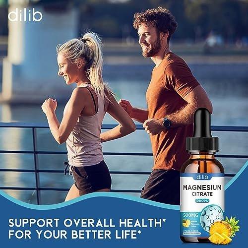 Magnesium Citrate Liquid Magnesium Drops Supplement 500mg - Support Stress Relief, Bone, Muscle, Mood, Sleep - 2 Fl Oz, Vegan, Pineapple Flavor - görsel 11