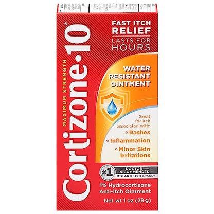 Cortizone-10 Water Resistant Anti-Itch Ointment, 1 Ounce